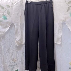 ANN TAYLOR TRIACETATE/POLYESTER BLACK SIDE ZIP LINED DRESS PANTS SZ 4